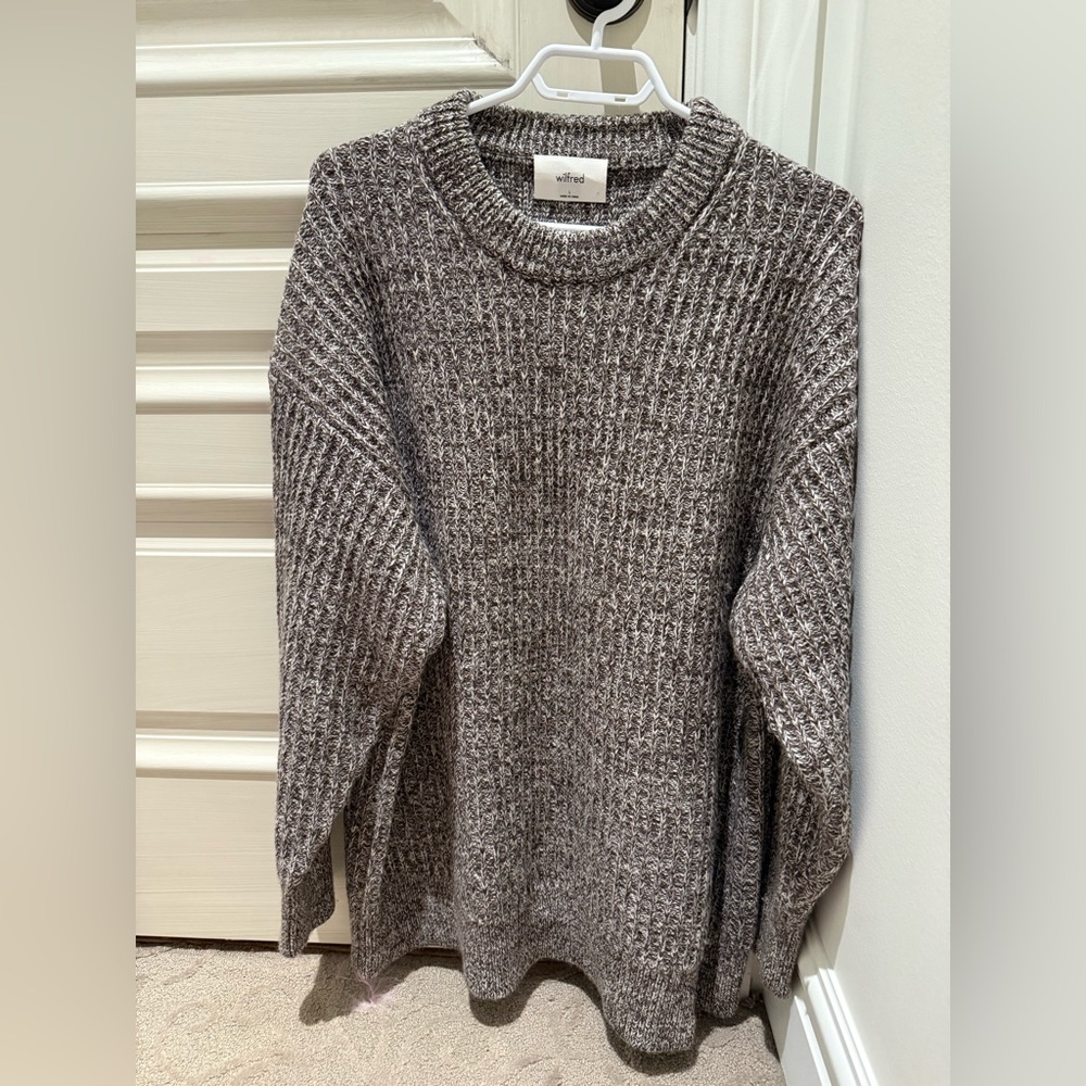 Wilfred Brown and White Textured Sweater
